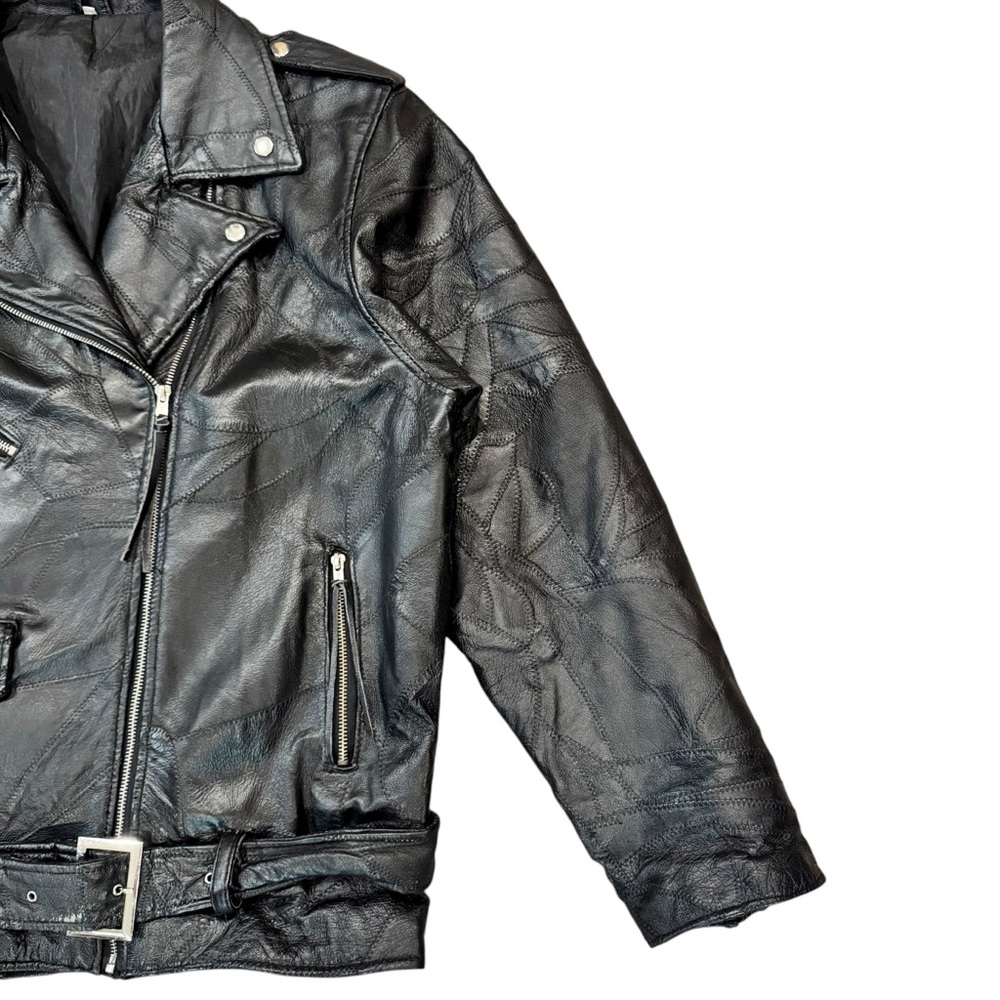 Harley Davidson Patchwork Leather Moto Jacket - image 7